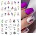 Floral Nail Art Stickers Decals - Water Transfer Butterfly, Blossom, Dragonfly Designs - Spring Manicure Supplies for Women and Girls - Buy Online on GoSupps.com