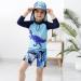 AIWHOHE Kids Dinosaur Rashguard Set - UV Protection Long Sleeve Top & Swimming Shorts with Hat - Ages 4-5 - Banana Leaf Dragon Design - Buy Online on GoSupps.com