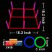 18.2 3-in-1 Glowing Ring Toss Tic Tac Toe Outdoor Game for Adults & Family - Blue Green - Buy Online on GoSupps.com