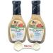 (2) Two 8 ounce Bottles of Maple Grove Farms Asiago & Garlic Dressing with (1) One WYKED YUMMY 4-in-1 Plastic Measuring Spoon Bundle