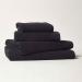 Homescapes 2 Set Premium washcloth cotton 30x30 cm 2 soap towels black 100% Egyptian cotton 700 g/m face towel 30 x 30 cm black