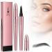 Magic Eyebrow Pencil New 3D Waterproof Microblading Eyebrow Pencil Contouring Pen 4-Tipped Precise Brow Pen Creates Natural-Looking Hair-Like Defined Brows and Stays on All Day (Gray)