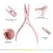 EHDIS Hair Extensions Tools Kit 2 Stainless Steel Pliers for Hair Apply&Remove Micro Ring Loop 2 Loop Needle Threader Pulling Hook 2 Clip Multi Functional Hair Extension Tool Pink - Buy Online on GoSupps.com