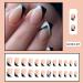 Shop Coffin Press on Nails - Short Square French Tip Design | 24 Pcs Glossy Fake Nails with Glue - International Shipping Available - Buy Online on GoSupps.com