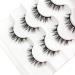Eyelashes Faux Mink Lashes Natural Look Thick Wispy False Eyelashes 11mm 15mm Thin Band Simple Fake Lashes for Small Eyes 5 Pairs (JKX61) - Buy Online on GoSupps.com