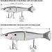 Bassdash SwimShad Glide Bait 7in/2.2oz - Jointed Swimbait for Bass Pike Salmon Trout Muskie Fishing - White Shad Lure - Buy Online on GoSupps.com
