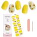 Kalolary Gel Nail Polish Strips Nail Gel Art Sticker Waterproof Full Nail Wraps Decal Sets with Nail File and Stick for Women Girls Nail Art Decor (UV/LED Lamp Required) (Sunflower Yellow)