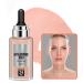 Foundation concealer lightens acne fine lines and dark spots moisturizes and rejuvenates skin to even out skin tone anti-aging serum hyaluronic acid foundation serum (Light brown 30ML) 30 ml (Pack of 1) Light Brown