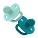Boon Jewl Orthodontic Silicone Pacifier Blue, 2-Pack Stage 3 1 Count (Pack of 1) Blue