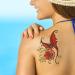 Konsait Flower Temporary Tattoos - 15 Sheets | Rose Skull Butterfly Designs | Arm Sleeves Stickers for Women, Girls, Kids | Decorative Body Art - Buy Online on GoSupps.com