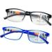 Fashionable Progressive Multifocus Reading Glasses for Medium & Older Adults | Anti-Blue Light | Blue Frame +2.00 - Buy Online on GoSupps.com