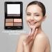 Beatifufu 4 Mirror Makeup Elegant and Matte with Shadow Eyeshadow Eye Colors Sponge Brown - Buy Online on GoSupps.com
