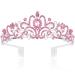 CURASA Pink Tiara and Crowns with Comb Princess Crown Birthday Crowns for Women Gils Crystal Wedding Headband Cute Kids Hair Accessories for Prom Costume Christmas 05-Pink
