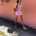 SAFRISIOR Women's 2 Piece Casual Tracksuit Set - Striped Long Sleeve Shirt & High Waisted Mini Shorts, Pink&Yellow, Medium - Buy Online on GoSupps.com