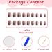 24-Piece Blue Gradient French Press-On Nails with Snowflake Design | Short Angular Artificial Fingernails for Women & Girls - Buy Online on GoSupps.com