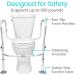 Vive Toilet Safety Rail Frame - Adjustable Non Slip Grab Bars for Bathroom - Fall Prevention for Adults Seniors Elderly Disabled - Padded Handle Support - Medical Device for Home - Buy Online on GoSupps.com