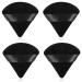 4 Pieces Powder Puffs for Face Powder Triangle Sponges for Makeup Velour Powder Puffs Setting powder puff for Loose Mineral Powder Cosmetic Body Contouring Tools Black