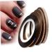 4pcs Cinnamon Color Rolls Nail Striping Tape Line Glitter Nail Art Decoration Adhesive Tips 1-3 Mm