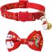 Lamphyface Christmas Cat Collar Breakaway with Bow Tie and Bell - Adjustable Safety Red+Green - Buy Online on GoSupps.com