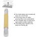 Entatial Gold Razor Handle - Anti-Slip & Anti-Rust Design for Men | Ideal for Barbershop & Personal Use - Buy Online on GoSupps.com