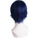 MapofBeauty Men's Short Straight Wig - Cosplay Costume Black/Blue - Buy Online on GoSupps.com
