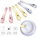 WLLHYF Mini Metal Makeup Spatula Skin Care Cosmetic Spoon Reusable Applicator Beauty Scoop for Facial Cosmetic for Face Mask Cream Lotions Moisturizers 2 Gold + 2 Silver + 2 Rose gold - Buy Online on GoSupps.com