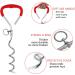Hawsam 32ft Dog Tie Out Cable for Dogs 16" Chrome Plated Anti Rust Stake Dog Chain for Outside Great for Camping or The Garden Suitable for Harness Leash & Chain Attachments Red Stake With 32ft Cable - Buy Online on GoSupps.com