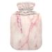 Pink Marble Hot Water Bottle with Cover Hot Water Bottles for Pain Relief Hot Water Bottle Water Bag Hot Pack for Pregnant Women 2L