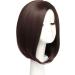 Bestung Short Bob Brown Wig for Women - 12 Inch Neck Length Full Wig in Natural Honey Red Color with Wig Cap - Buy Online on GoSupps.com