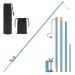 WIOR Camping Lantern Stand 47 Inch Collapsible Aluminum Alloy Lamp Stand with Stake and Hook Height Adjustable Lantern Pole Hanger for Outdoor Picnic Fishing Backpacking Camping BBQ - Navy Blue