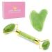 Jade Roller & Gua Sha Set, Wonderwin Jade Roller Gua Sha Board Massage Tool Set, Facial Skin Care Roller Massager Muscle Relaxing Wrinkles Relieving, Whole Body Relive Devices Gua Sha + Roller