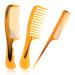Hair Comb Set 3 Pieces Tail Comb Wide Tooth Comb and Fine Wide Tooth Comb PROUSKY Hairdressing Comb Anti-Static Combs for Hairdressing Detangling Comb Hair Cutting Comb Barber Combs for Men Women Yellow
