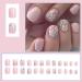 Pink Press On Nails - Short Square Acrylic Full Cover with Flower Designs | 24 Pcs Glossy Stick On Nails for Women - Buy Online on GoSupps.com