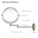 GloRiastar 5X Wall Mounted Makeup Mirror - Double Sided Magnifying Mirror 8 inch Extension, Brushed Nickel Finish - Buy Online on GoSupps.com