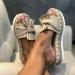 Buy Women's Summer Plateau Wedge Heel Sandals | Casual Slip-On Non-Slip Flip-Flops with Loop | Khaki 37 EU - Buy Online on GoSupps.com