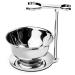 GRUTTI 2-in-1 Shaving Bowl Men's Shaving Set Shaving Cup + Men's Shaving Blade Holder Soap Bowl Shaving Holder Deluxe Chrome Razor Stand and Soap Bowl Shaving Gift Sets for Men O-shaped