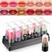 BINGBRUSH 12Pcs Mini Capsule Makeup Lipstick Pills Set Color Changing Jelly Magic Lipstick +Strawberry Mint Apple Flavor Lip Balm +Matte +Metallic Lipstick Women Mood Cute Purse Lip Stick 12 Colors Cute Color
