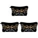 Beaupretty 3st Elch cosmetics bag Christmas cosmetic bag Christmas bag holiday make-up bags Christmas travel bags wallet christmas storage bags travel polyester