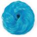 Buy Silk-Co Hair Part with Rubber Band | Wavy Soft Dutt Hair Extensions 35g | Blue Curly Thickening Messy Bun Updos - Buy Online on GoSupps.com
