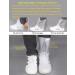 McBiuti Waterproof Rain Shoe Covers - Foldable Overshoes for Women/Men 5.5-6.5 - Gray/White Ankle Boots - Buy Online on GoSupps.com