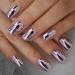 24pcs Metallic Chrome Short Length Press On Nails - Purple Solid Color Salon Manicure | High Shine Mirror Fake Nail Set - Round Tip Acrylic Nails - L5941-1 - Buy Online on GoSupps.com