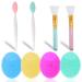 8er set beauty tool brush set sourcetone 4 silicone-face scrubbbe peeling brushes facial cleaning brushes 2 silicone peeling-lip peeling brushes and 2 silicone brushes