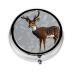 Grey Plum Deerround Pill Box 3 Compartment Round Pill Box Organizer Portable Travel Pill Box for Traveling.