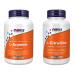 NOW Supplements L-Arginine 1000mg Tablets (120 Count) + L-Citrulline Pure Powder (113g) L-Arginine Tablets + Powder 113g