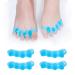 Silicone Toe Separators (2 Pair) Toe straighteners for Curled Toes Toe Spacers Toe separators to Correct Your Toe Toe Stretcher for Overlapping Toes to Relax Toes Relief Restore Feet Blue