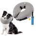NASJAC inflatable hinges of the hinge & cat adjustable soft and comfortable dog collar leak protection with quick lock prevent pets from touching wounds after operation and licking m gray