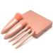 MJ JOMAY Mini Makeup Brush Set with Mirror - Professional Travel Set for Face, Eyebrow, Blush, and Lip Gloss - Pink - Buy Online on GoSupps.com