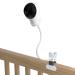 HOLACA Baby Monitor with Camera Holder for eufy Security SpaceView Baby Monitor with 5 Inch LCD Display Spaceview Pro and Spaceview S Baby Monitor Clip Crib Holder clip mount White