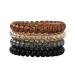 Kitsch Large Spiral Hair Ties for Women - Waterproof Ponytail Holders for Teens | Coil Hair Ties for Thick Hair & Thin Hair 8 Pcs (Brunette)