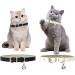 Pack of 2 Leather Cat Collars with Elastic Safety Belt - Ideal for Cats & Kittens | International Shipping Available - Buy Online on GoSupps.com